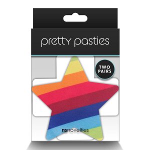 Pretty Pasties Pride Cross And Star Rainbow 2 Pair