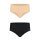 Bye Bra - Invisible High Brief Nude + Black S