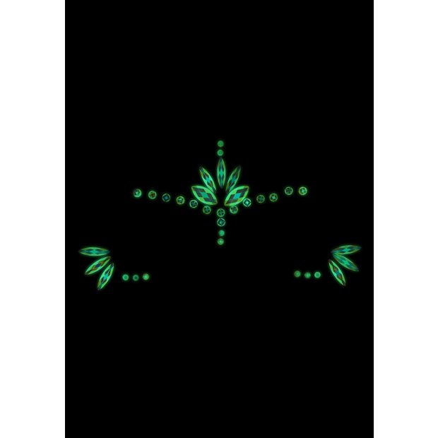 Shots Ouch! Körperschmuck leuchtende Gesicht Aufkleber