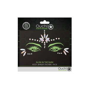 Shots Ouch! Body jewelry glowing face stickers
