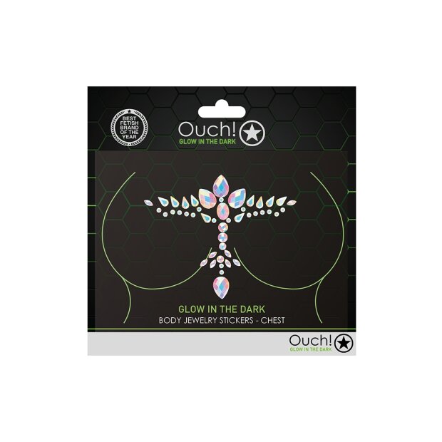 Shots Ouch! Body jewelry glowing decoltee stickers