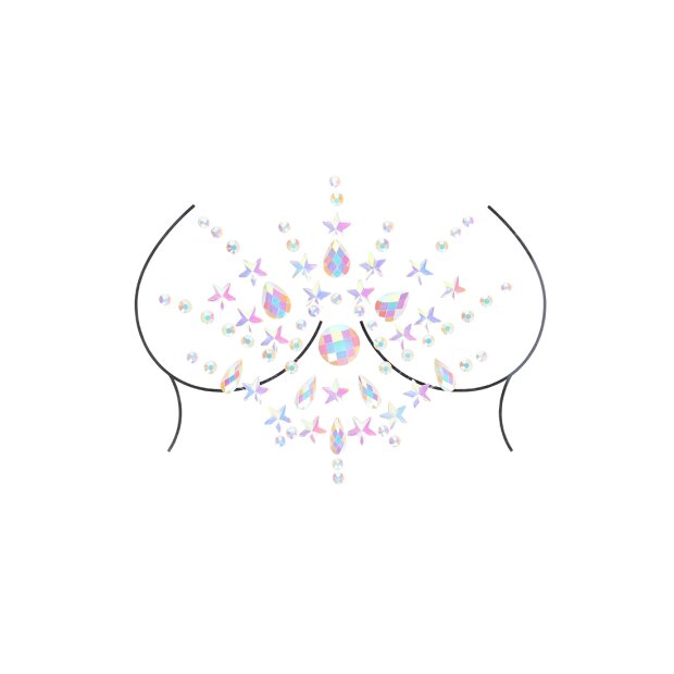 Shots Ouch! Körperschmuck leuchtende Brust Aufkleber