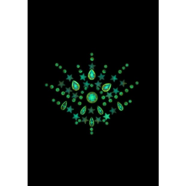 Shots Ouch! Körperschmuck leuchtende Brust Aufkleber