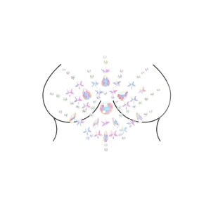 Shots Ouch! Körperschmuck leuchtende Brust Aufkleber