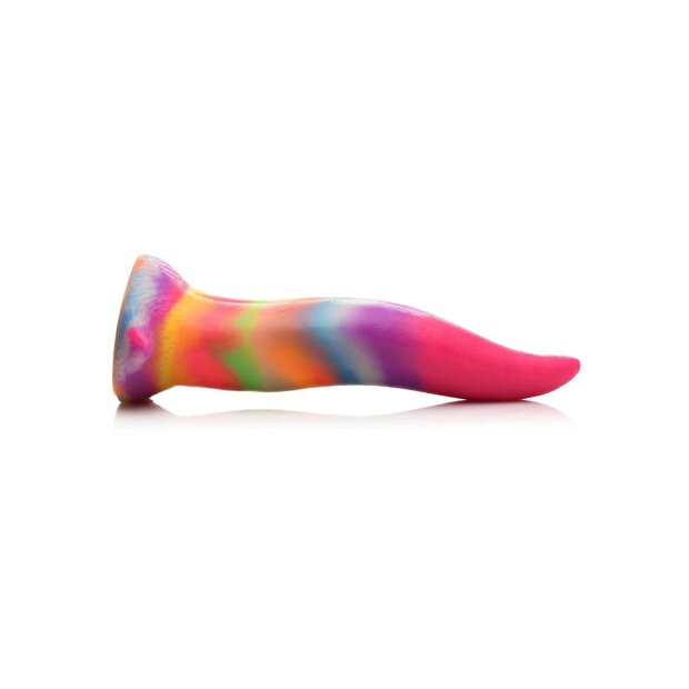 Unicorn Tongue Glow in the Dark Silicone Dildo Rainbow 21,3 cm