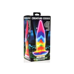 Unicorn Tongue Glow in the Dark Silicone Dildo Rainbow...