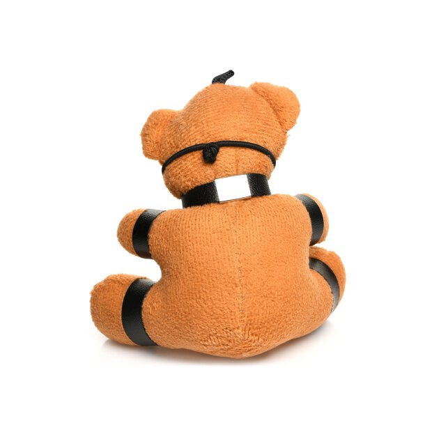 Master Series Gagged Teddy Bear Keychain Brown