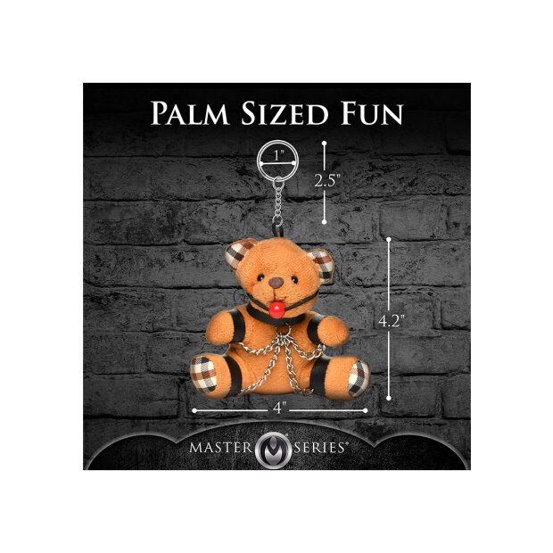 Master Series Gagged Teddy Bear Keychain Brown