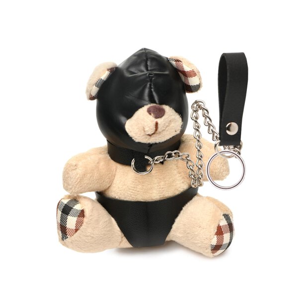 Master Series Hooded Teddy Bear Keychain Tan