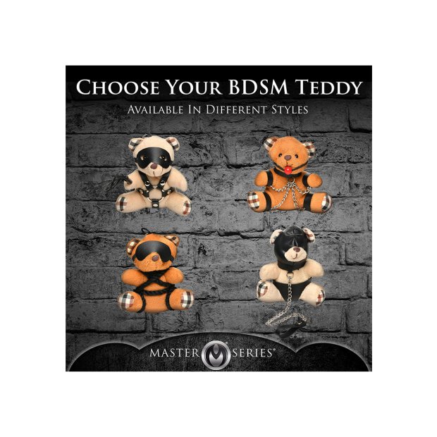 Master Series Hooded Teddy Bear Keychain Tan