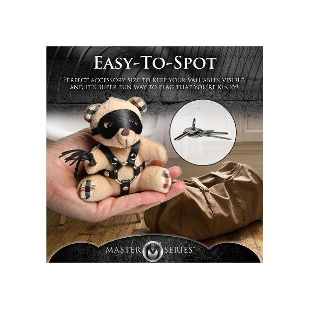 BDSM Teddy Bear Keychain Tan