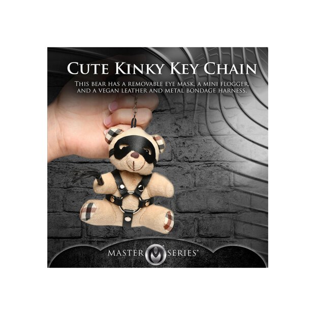 BDSM Teddy Bear Keychain Tan