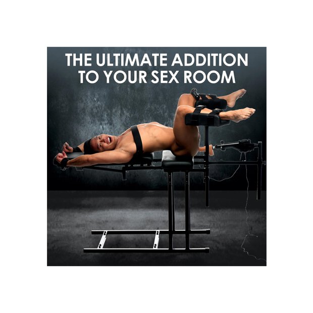 Master Series MS Obedience Chair with Sex Machine Black