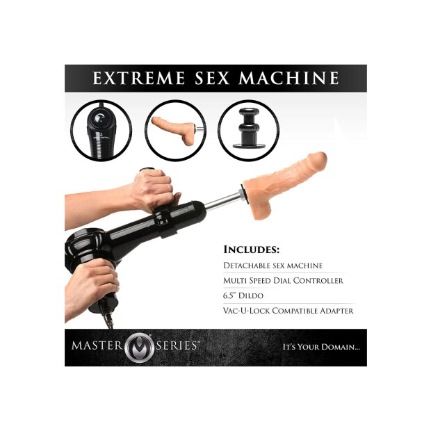 Master Series MS Obedience Chair with Sex Machine Black