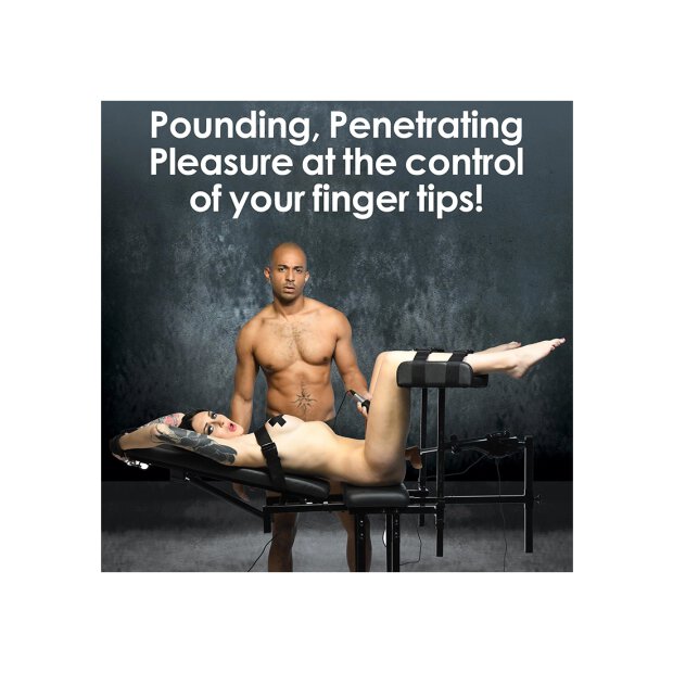 Master Series MS Obedience Chair with Sex Machine Black