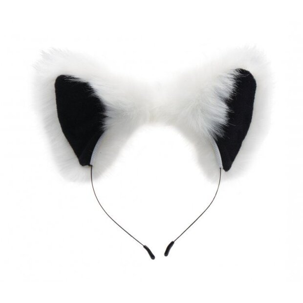 White Fox Tail Ears Set