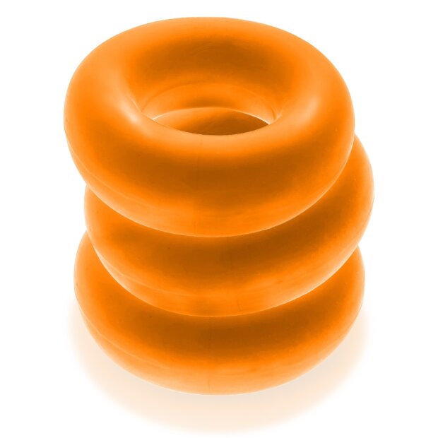 Oxballs Fat Willy 3-pack penis/testicle rings orange
