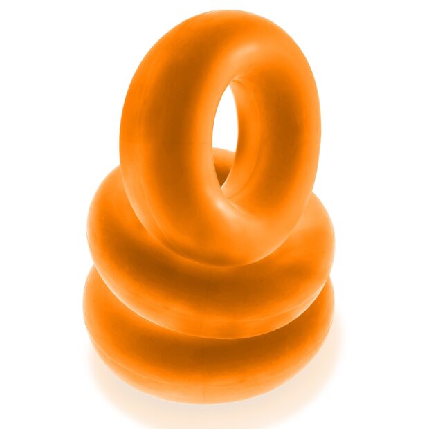 Oxballs Fat Willy 3-pack penis/testicle rings orange