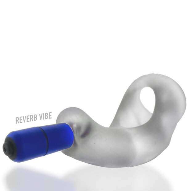 Hünkyjunk Buzzfuck Sling mit Taint Vibe Vibrating Cock Sling Clear Ice