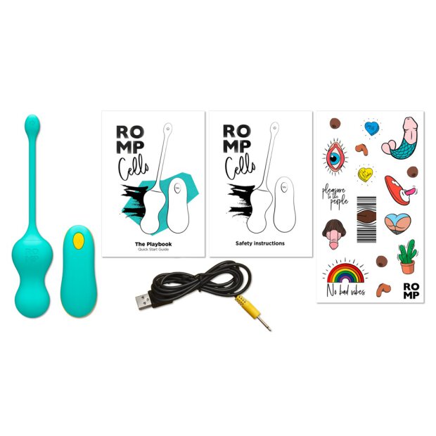 Romp Cello Vibrokugel-Duo türkis