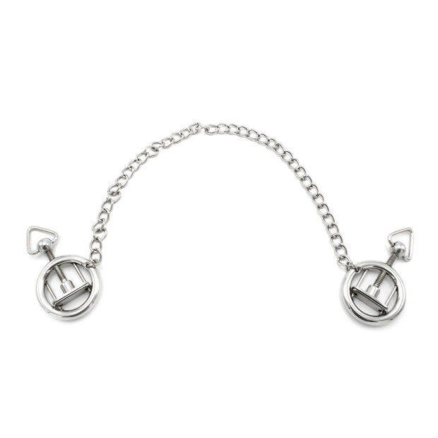 Nipple Clamps Rings Screwed with Chain