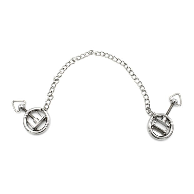 Nipple Clamps Rings Screwed with Chain