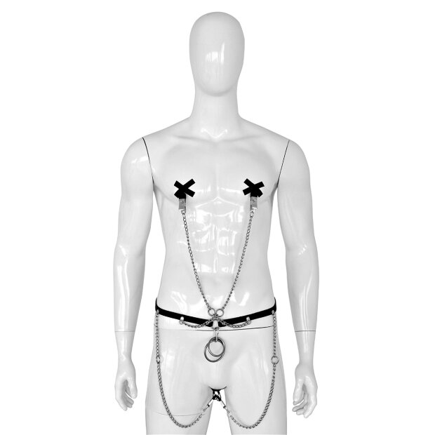 Leather Hip Belt and Rings with 4 Clamps