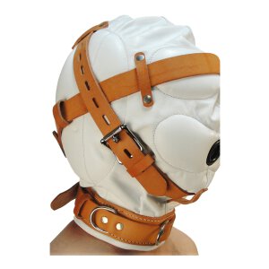 Strict Riemenlederkopfhaube mit Innenpolster und Halsband...