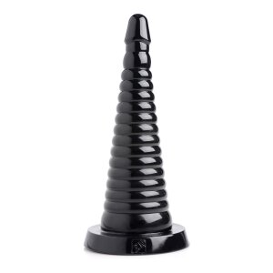 Master Series Giant Ribbed Anal Cone Black 8,9 cm