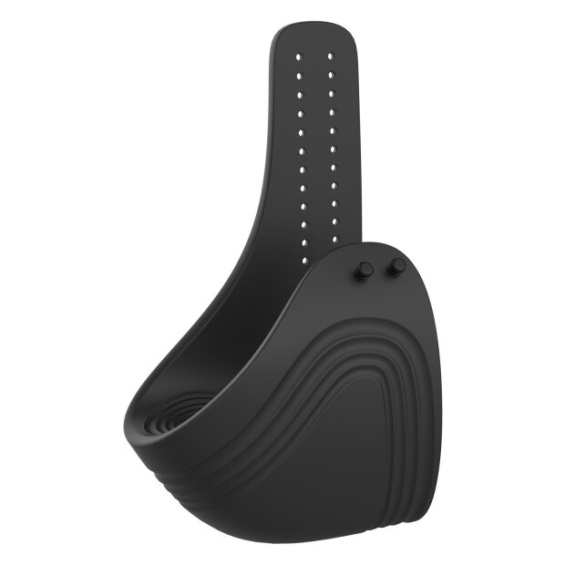 Ramrod Adjustable Vibrating Cockring With Remote Black