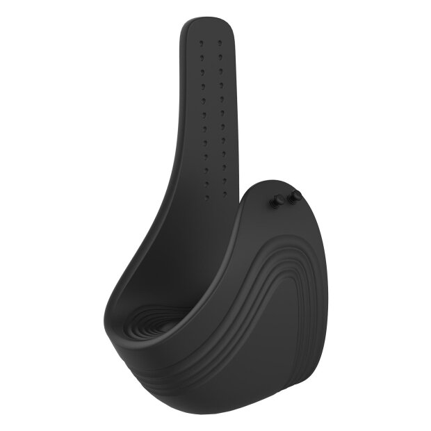 Ramrod Adjustable Vibrating Cockring With Remote Black