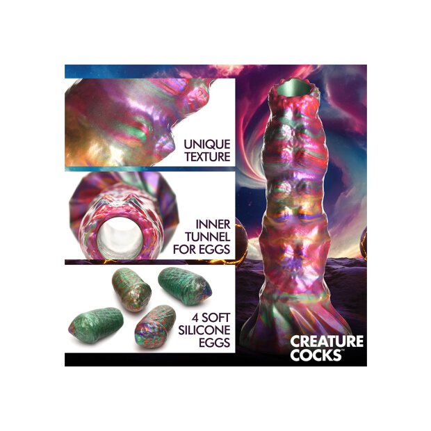 Larva Silicone Ovipositor Dildo with Eggs 22,9 cm