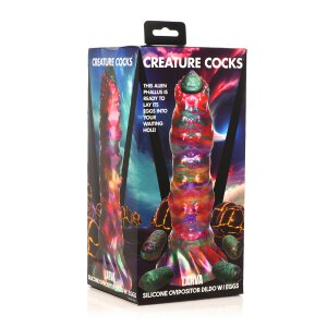 Larva Silicone Ovipositor Dildo with Eggs 22,9 cm