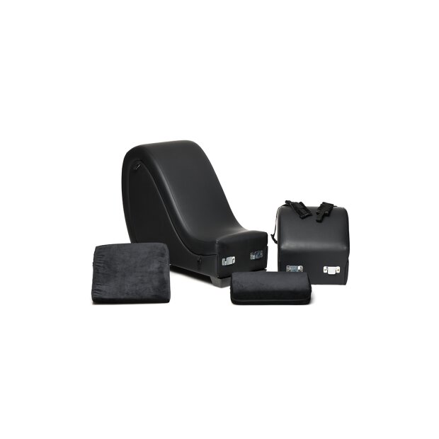 Kinky Sex Chaise with Love Pillows Black