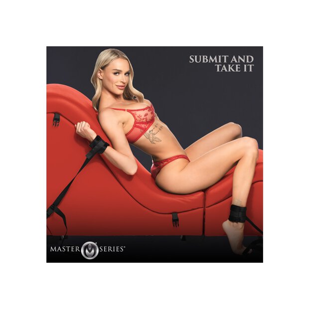 Master Series Kinky Sex Chaise with Love Pillows Red