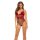 Bombshell Boudoir Peek A Boo Teddy Red S