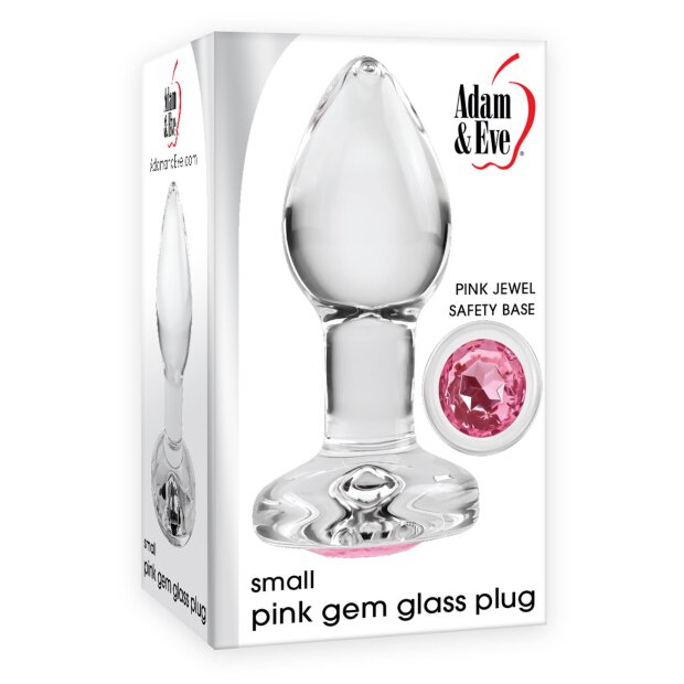 A&E Pink Gem Glass Plug Small - 3,7 cm