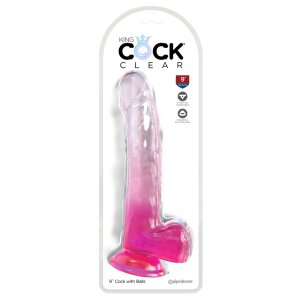 KingCockClear 9 w balls Pink 24,8 cm