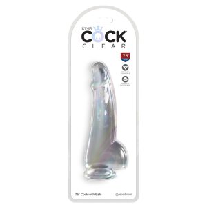 KingCockClear 7,5 w balls clear 19 cm