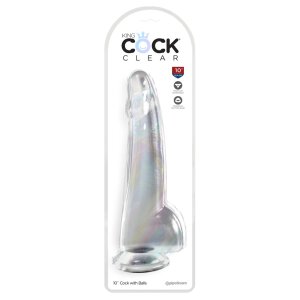 KingCockClear 10 w balls clear 27,9 cm