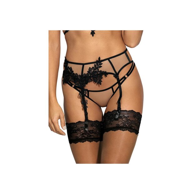 Axami garter belt beige-black