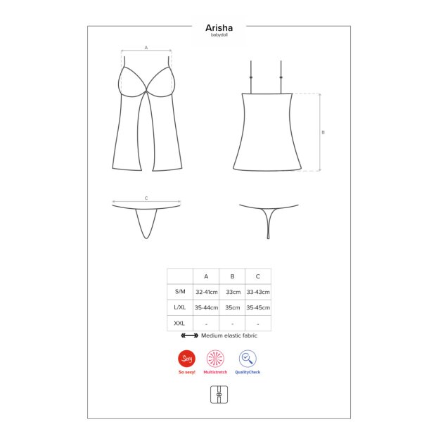 Obsessive Arisha babydoll & thong black