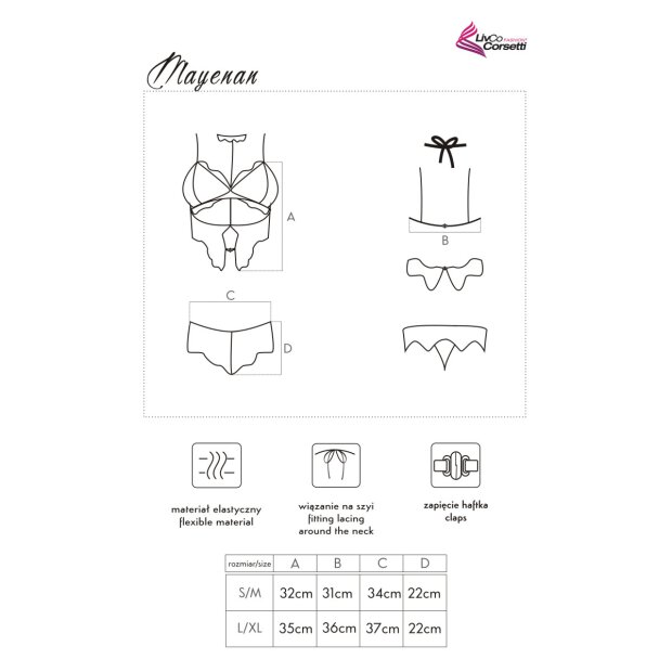 LivCo Corsetti Fashion Mayenan 2pcs set black