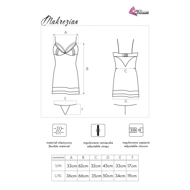 LivCo Corsetti Fashion Makrezian chemise black