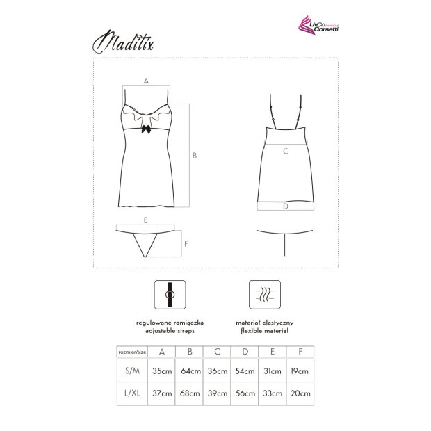 LivCo Corsetti Fashion Maditix chemise black