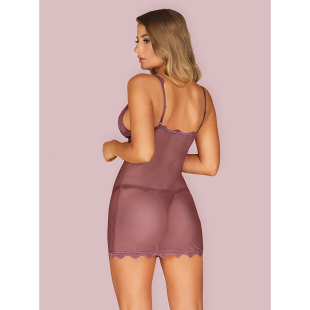 Obsessive Emperita chemise & thong berry