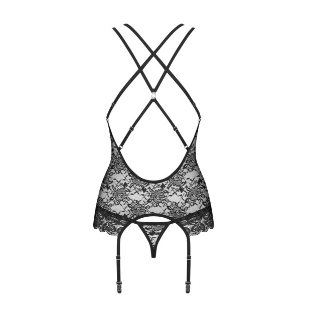Obsessive corset & thong black