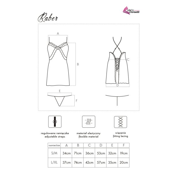 LivCo Corsetti Fashion Raber chemise & thong coffee