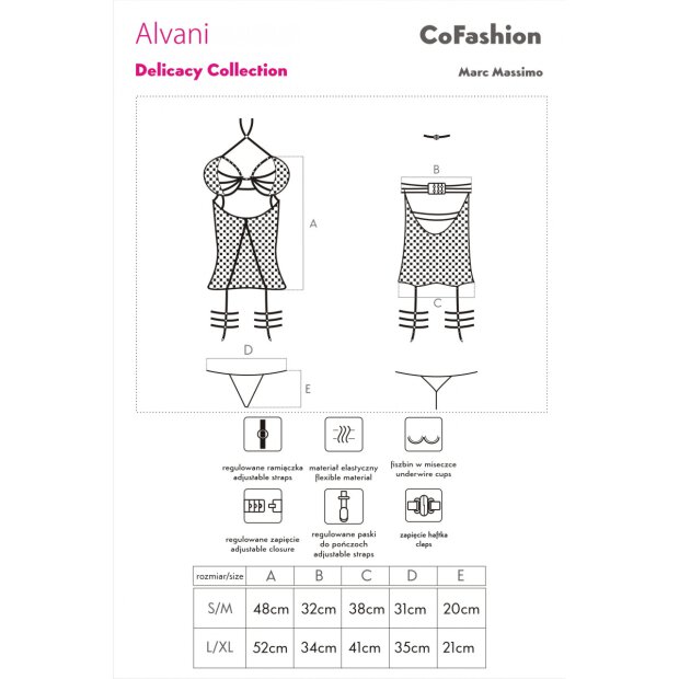 CoFashion Lingerie Alvani Strapscorsage schwarz