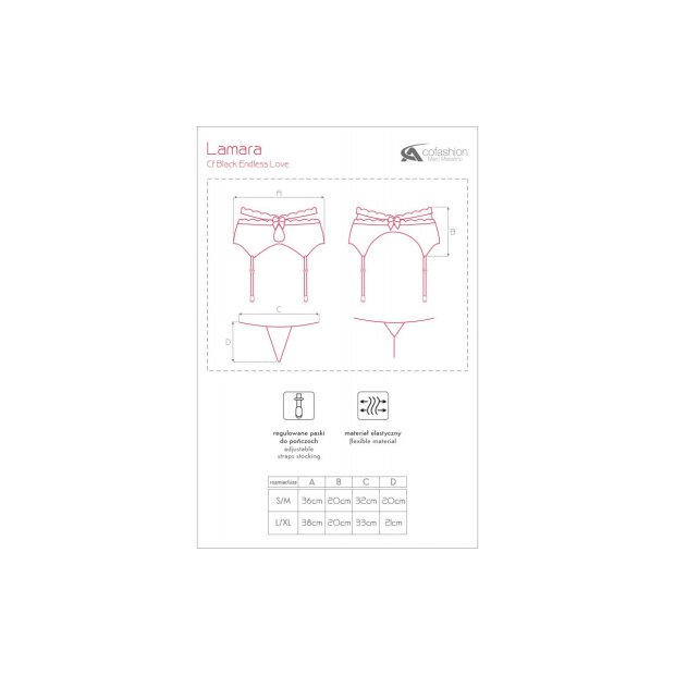 CoFashion Lingerie Lamara Strumpfgürtel schwarz